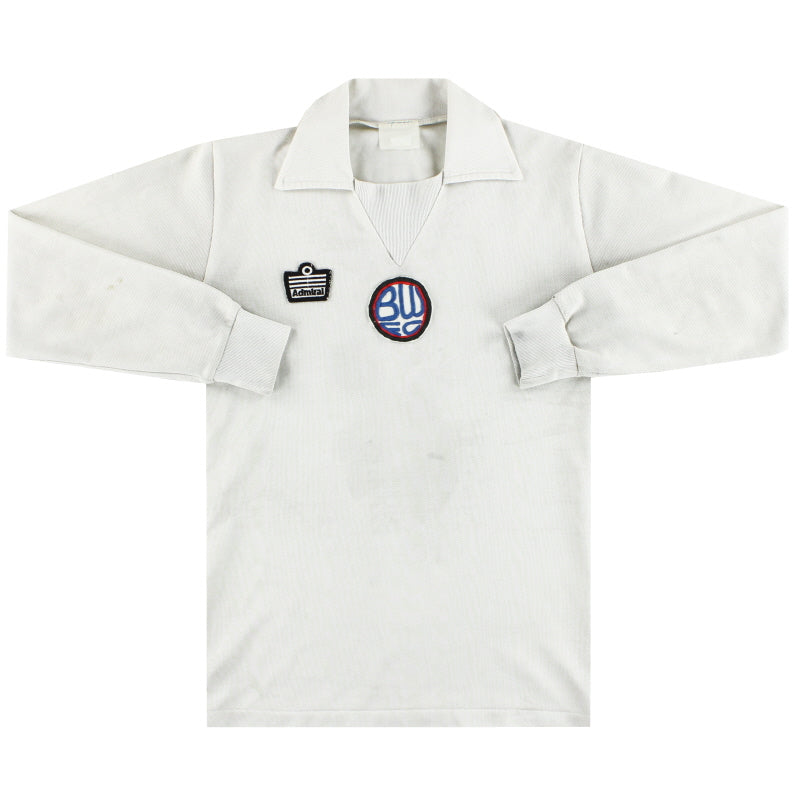 1976-77 Bolton Admiral Match Worn Home Shirt L/S #7 M Football Shirt