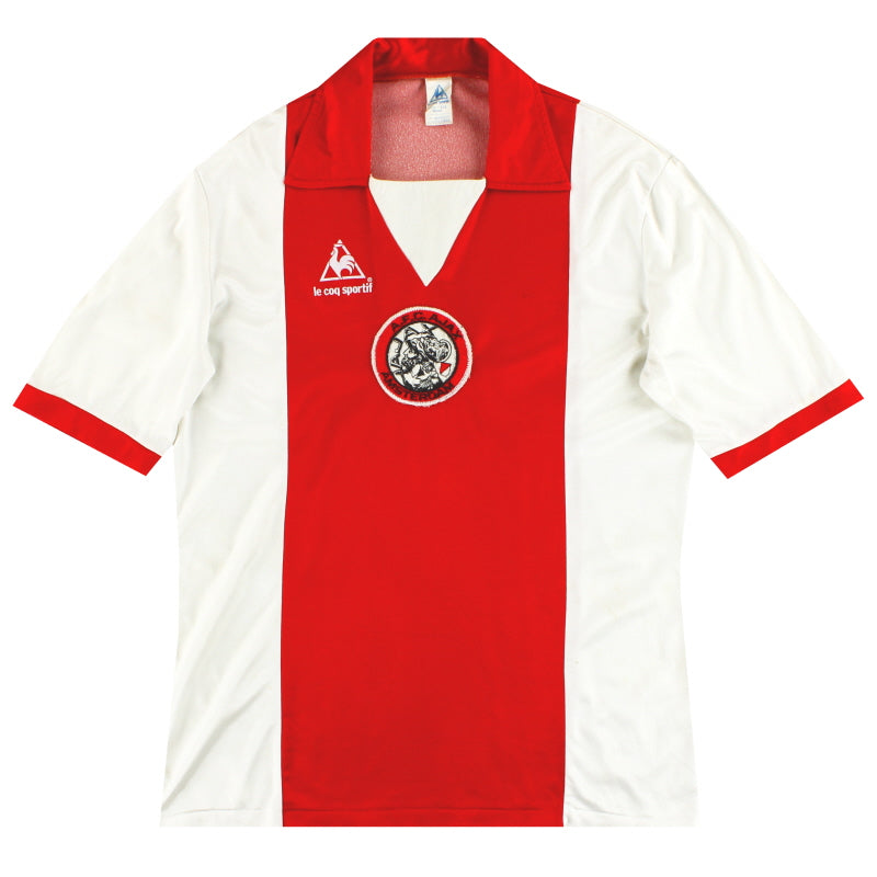 1980-81 Ajax Le Coq Sportif Home Shirt M Football Shirt