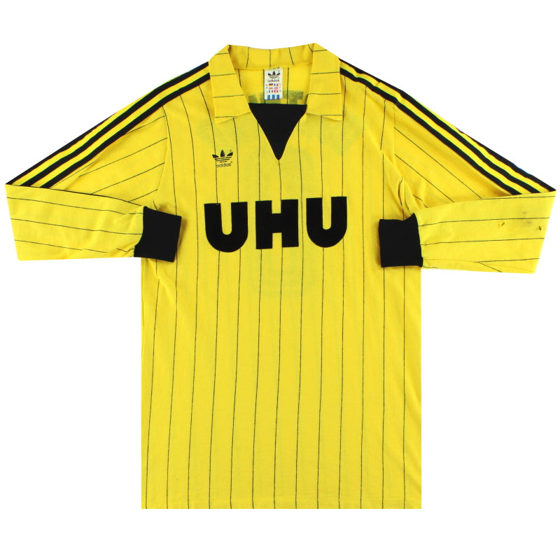 1981-82 Dortmund adidas Home Shirt L/S #8 L Football Shirt
