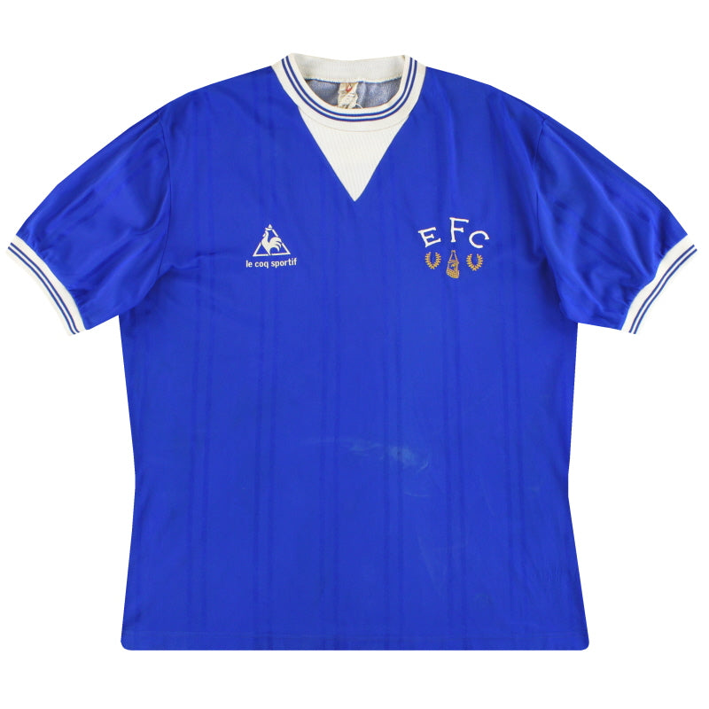 1983-85 Everton Le Coq Sportif Home Shirt L Football Shirt