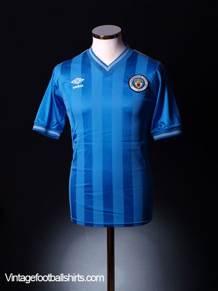 1983-85 Manchester City Home Shirt *Mint* M Football Shirt