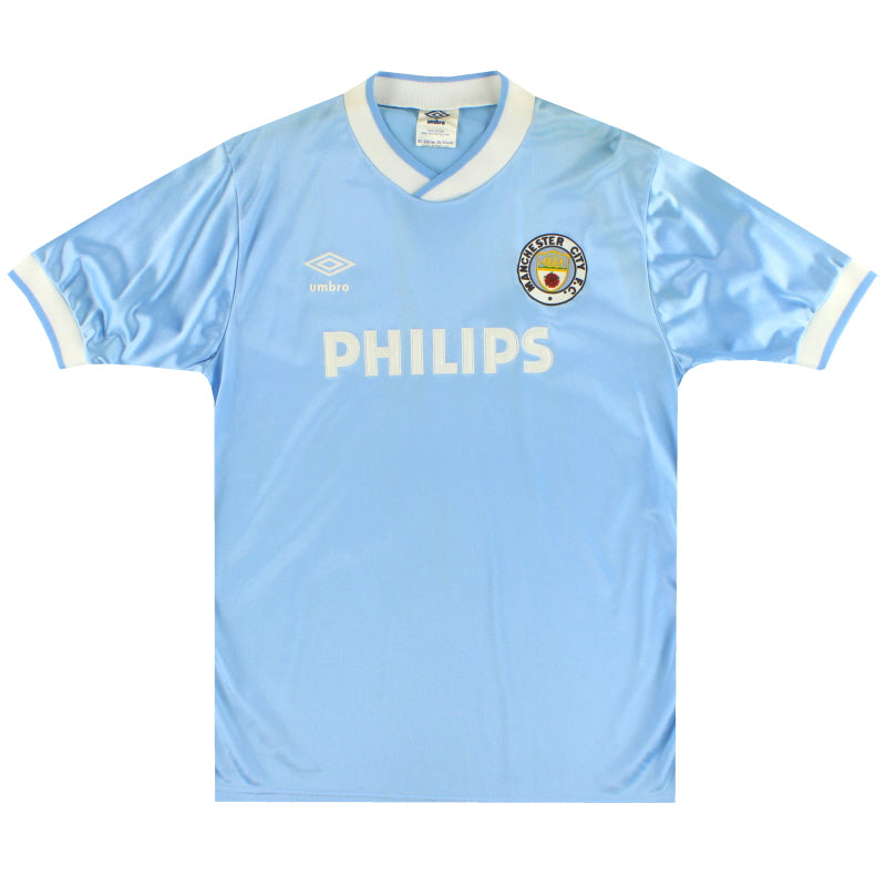 1985-87 Manchester City Umbro Home Shirt M Football Shirt