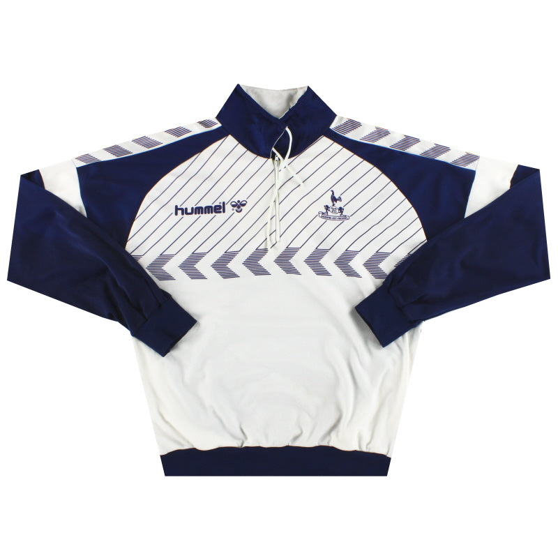 1985-87 Tottenham Hummel 1/4 Zip Top M Football Shirt