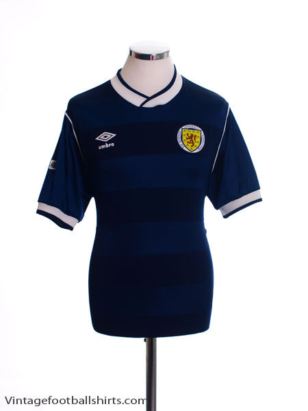 1985-88 Scotland Home Shirt L Football Shirt