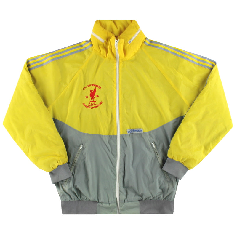 1986-87 Liverpool adidas 'Double Winners' Rain Coat L Jacket