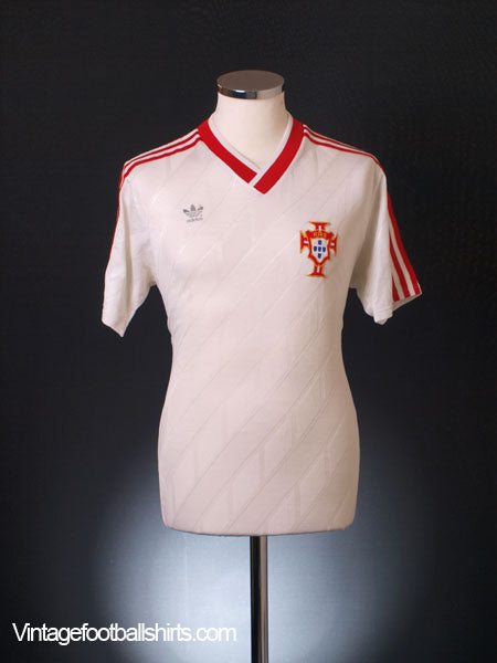 1986-87 Portugal Away Shirt L Football Shirt