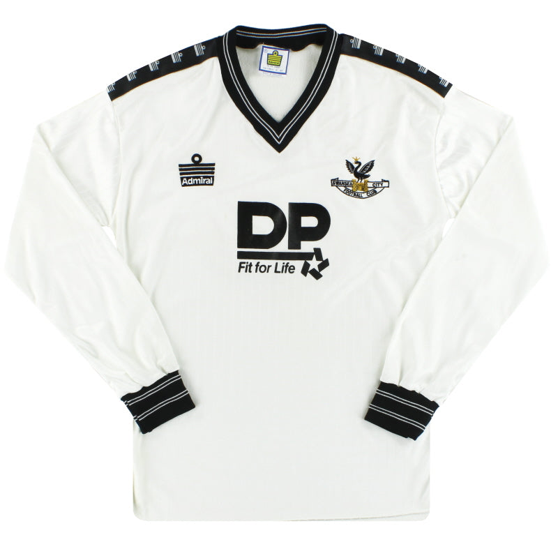 1986-87 Swansea City Admiral Match Issue Home Shirt L/S #13 L Football Shirt