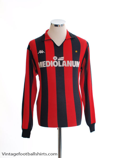 1987-88 AC Milan Home Shirt L/S XL Football Shirt