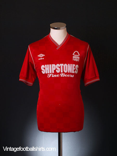 1987-88 Nottingham Forest Home Shirt L Football Shirt