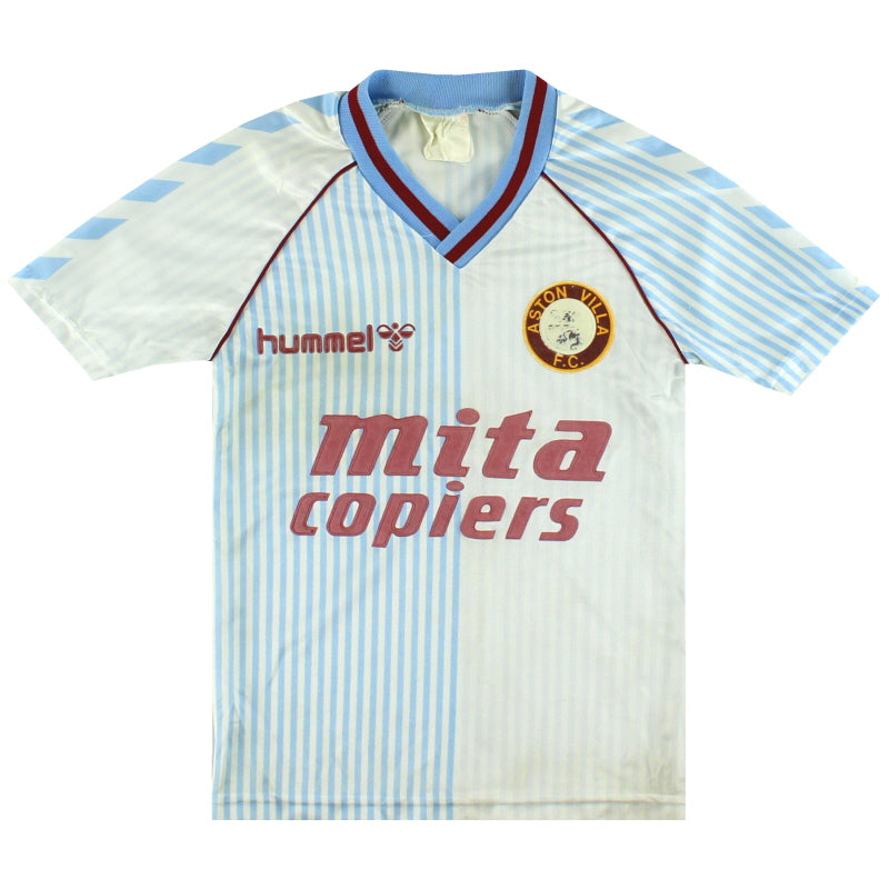 1987-89 Aston Villa Hummel Away Shirt S.Boys Football Shirt