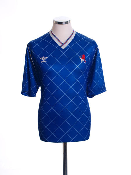1987-89 Chelsea Home Shirt L Football Shirt