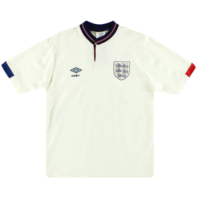 1987-90 England Umbro Home Shirt S Football Shirt
