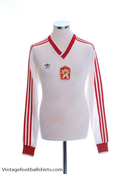 1987 Czechoslovakia Match Issue Home Shirt L/S #7 (v Wales) L Football Shirt