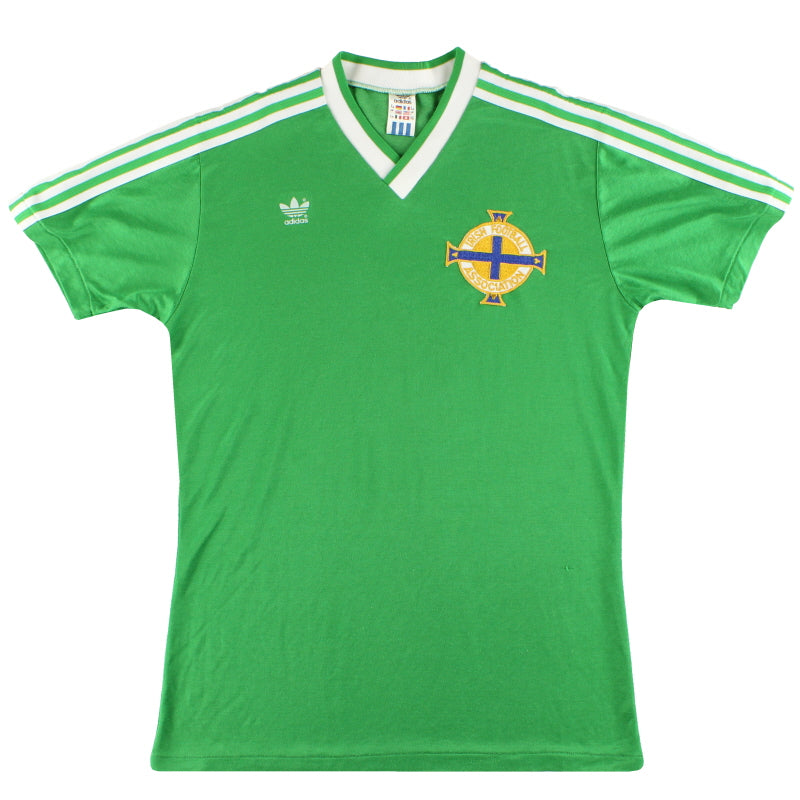1987 Northern Ireland adidas Home Shirt L Football Shirt