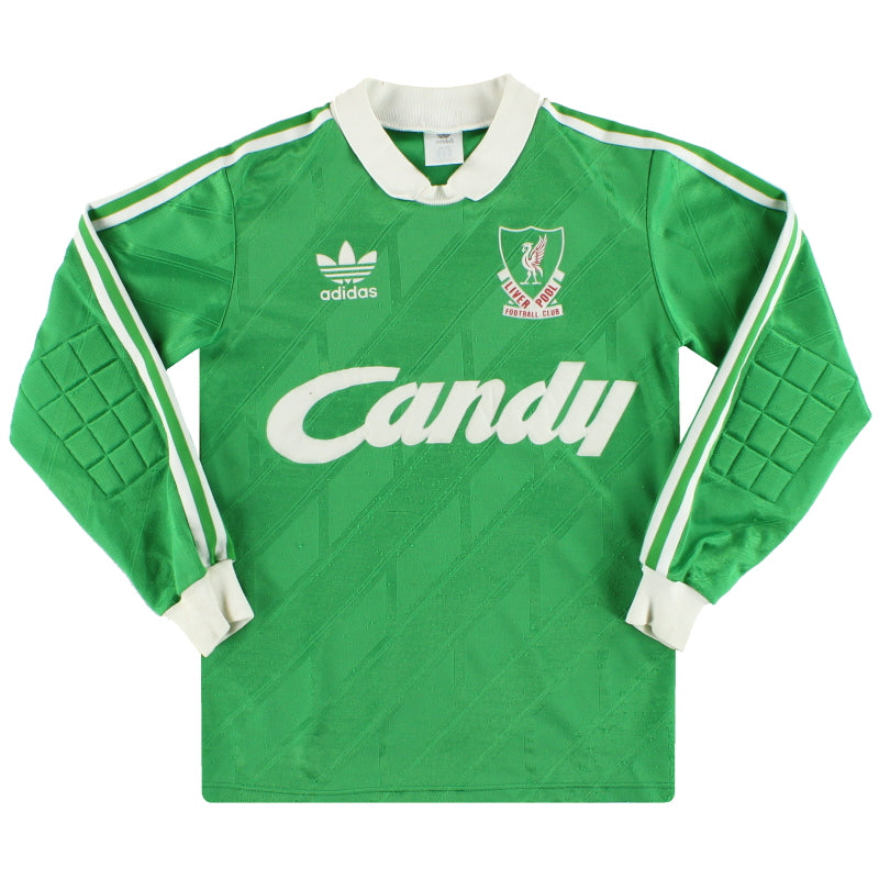 1988-89 Liverpool adidas Goalkeeper Shirt S Football Shirt