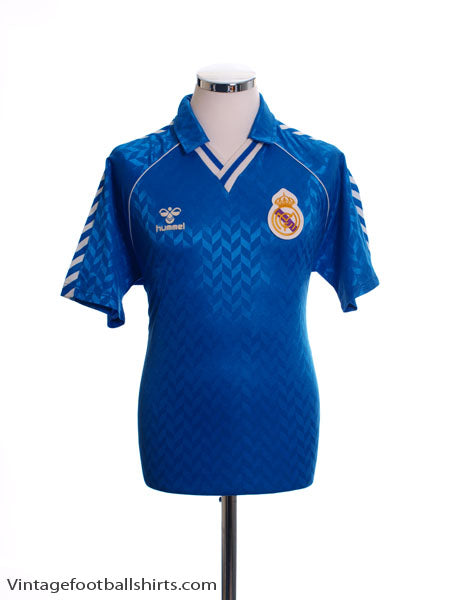 1988-89 Real Madrid Away Shirt L Football Shirt