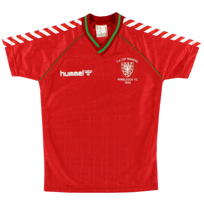 1988-89 Wimbledon Hummel 'F.A. Cup Winners' Away Shirt L.Boys Football Shirt