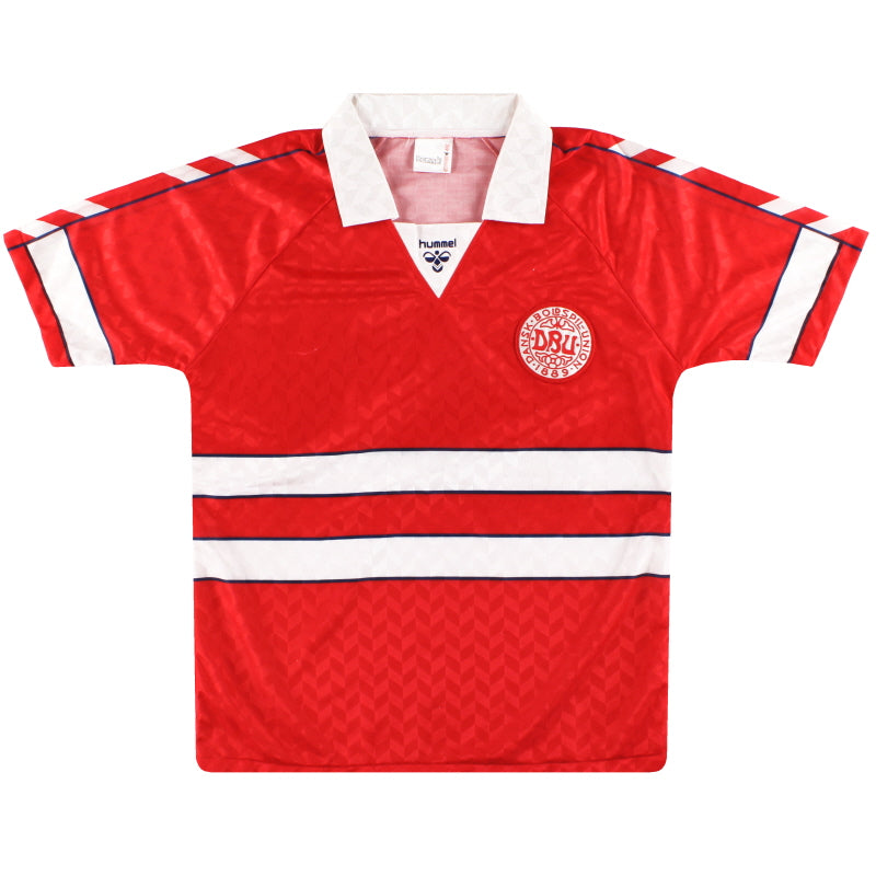 1988-90 Denmark Hummel Home Shirt L Football Shirt