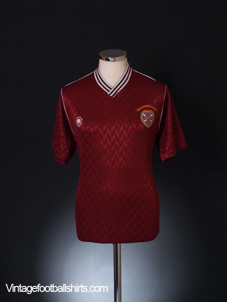 1988-90 Hearts Home Shirt M Football Shirt