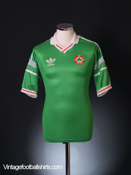1988-90 Ireland Home Shirt L Football Shirt