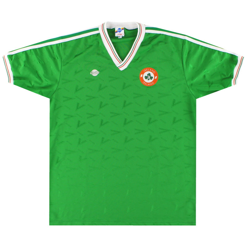 1988-90 Ireland O'neills Fan Home Shirt XL Football Shirt