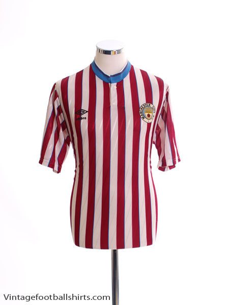 1988-90 Manchester City Away Shirt M Football Shirt