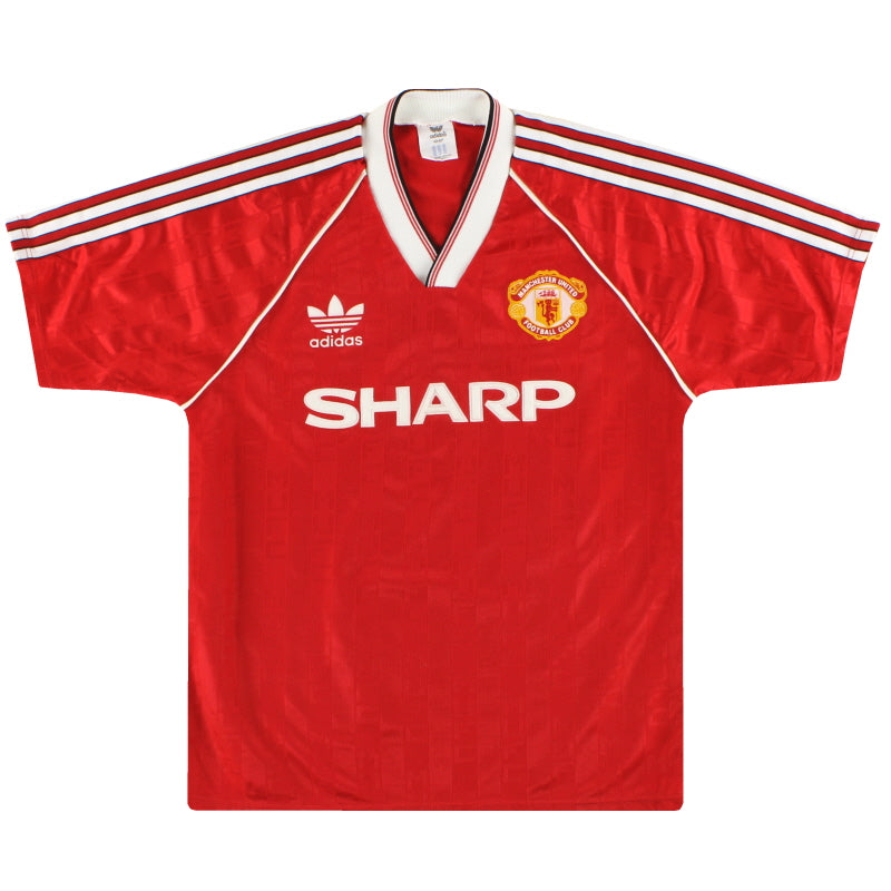 1988-90 Manchester United adidas Home Shirt S Football Shirt