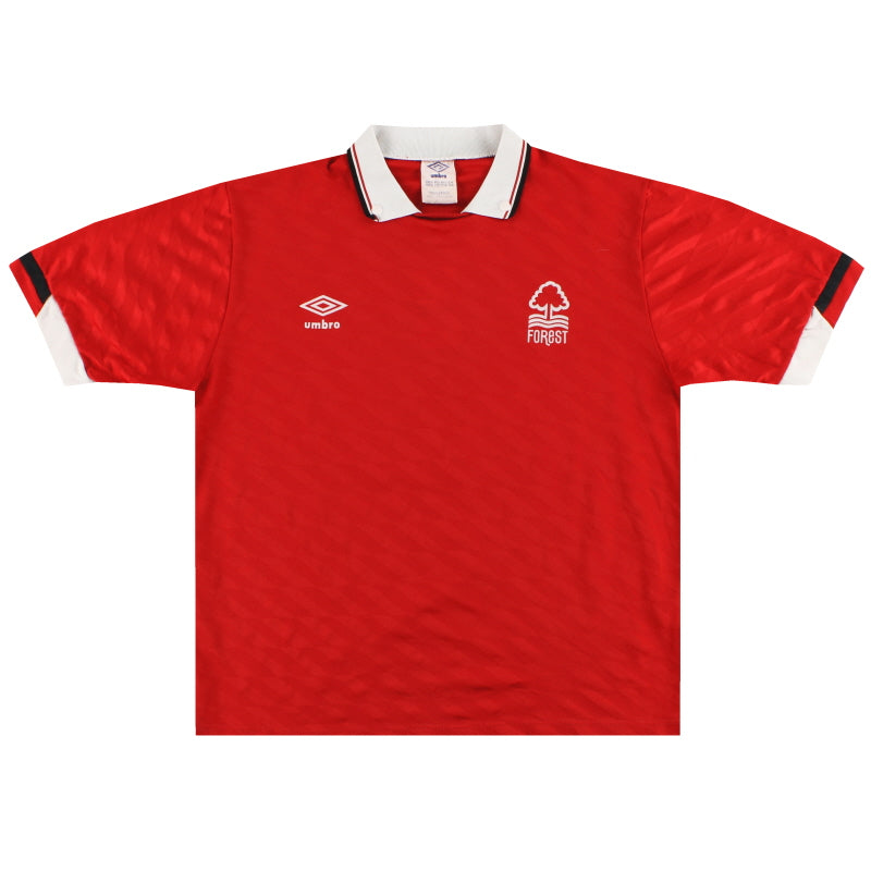 1988-90 Nottingham Forest Umbro Home Shirt #3 L Football Shirt