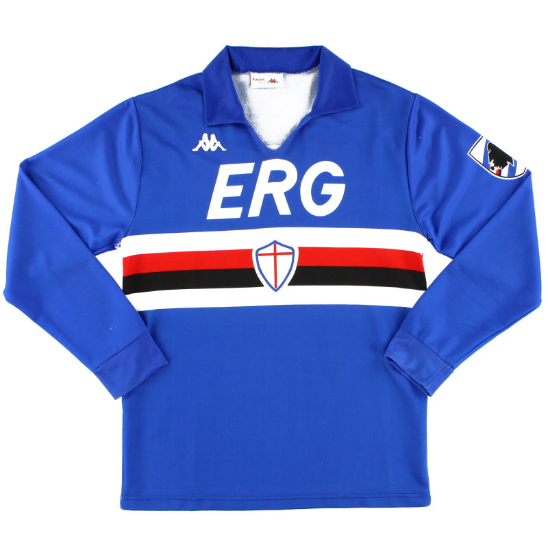 1988-90 Sampdoria Home Shirt L/S M Football Shirt