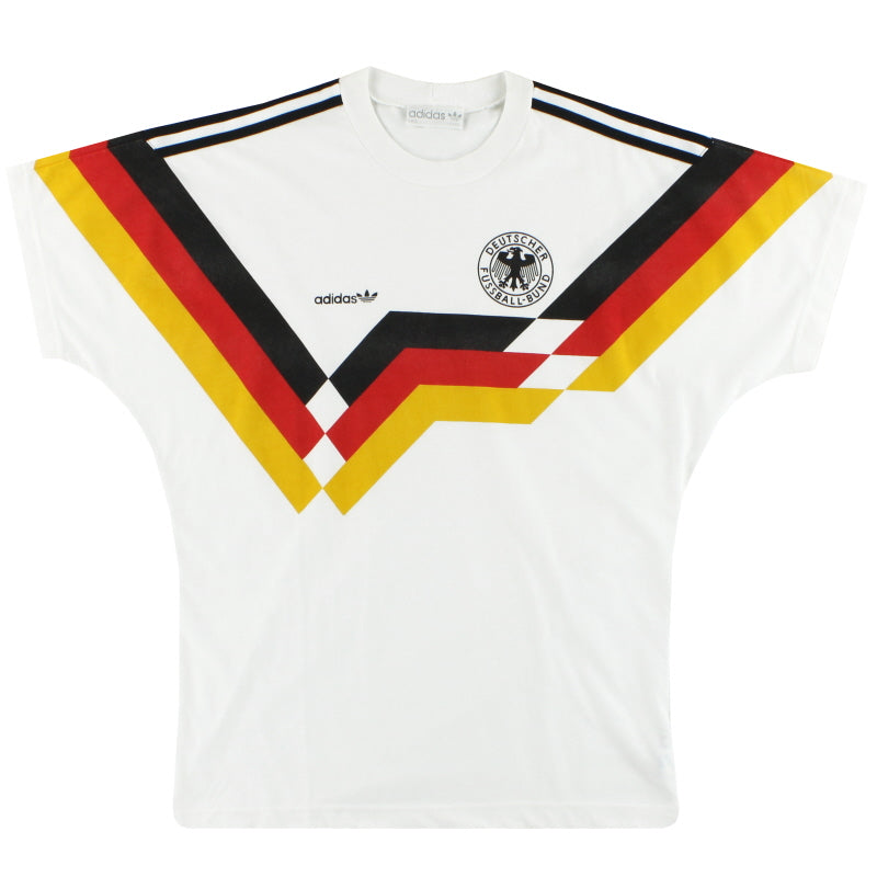 1988-90 West Germany adidas Home T-Shirt M T-Shirt