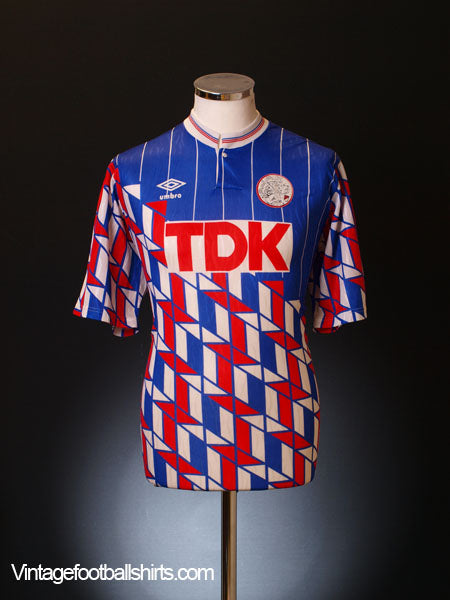 1989-90 Ajax Away Shirt L Football Shirt