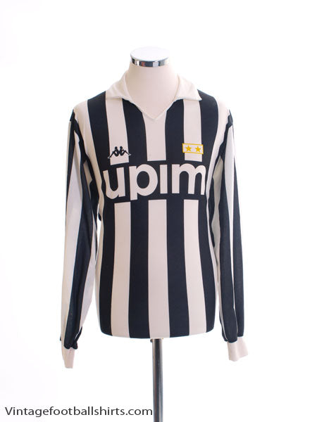 1989-90 Juventus Home Shirt L/S XL Football Shirt