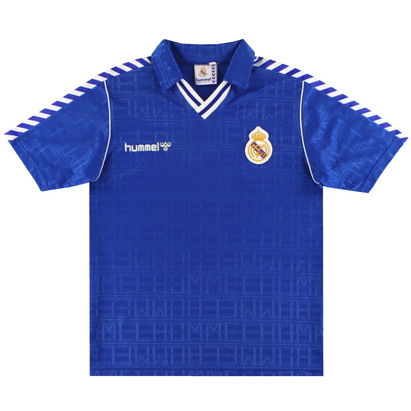 1989-90 Real Madrid Hummel Away Shirt XL Football Shirt