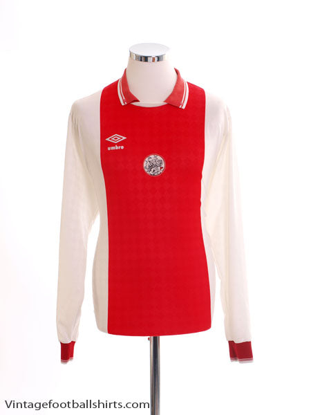 1989-91 Ajax Home Shirt L/S XL Football Shirt