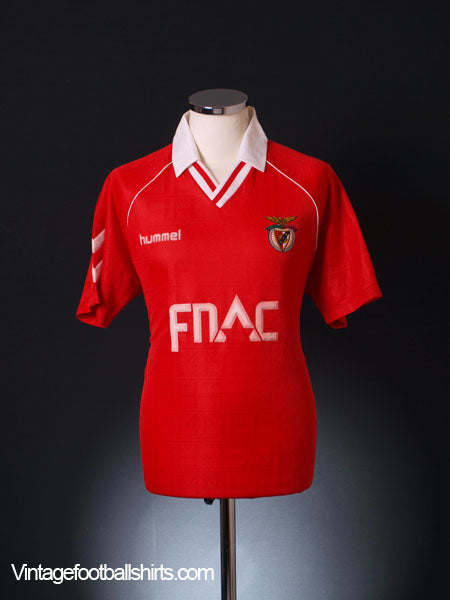 1989-91 Benfica Home Shirt L Football Shirt