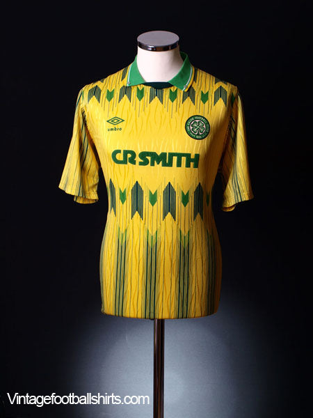 1989-91 Celtic Away Shirt *Mint* L Football Shirt