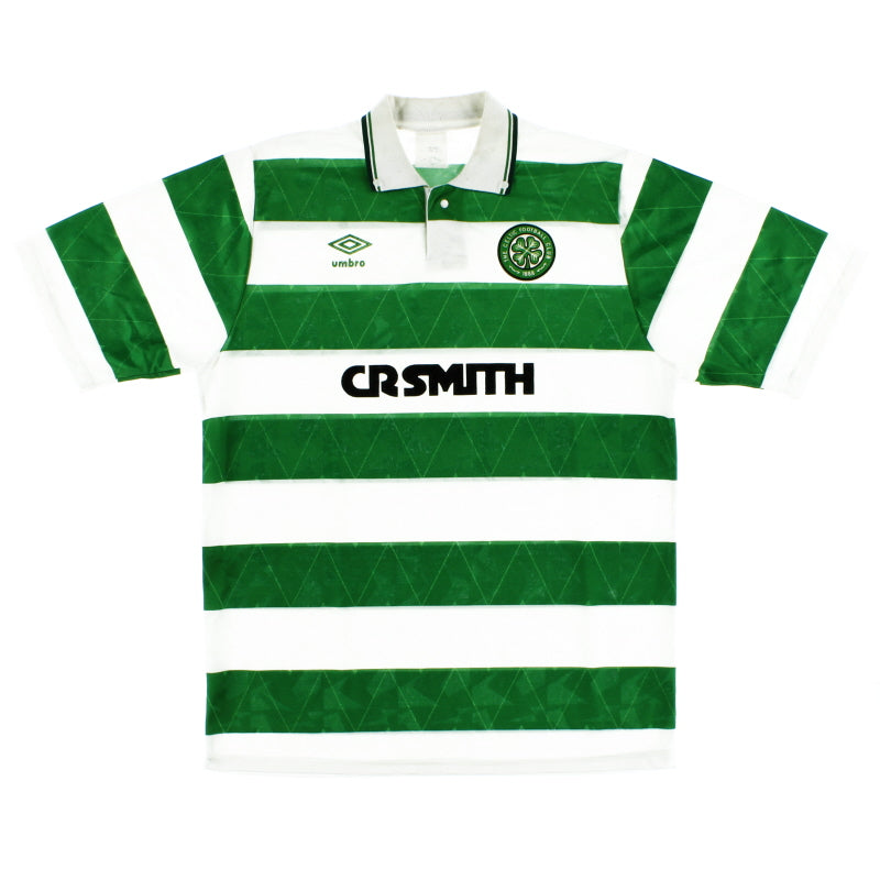 1989-91 Celtic Home Shirt L Football Shirt
