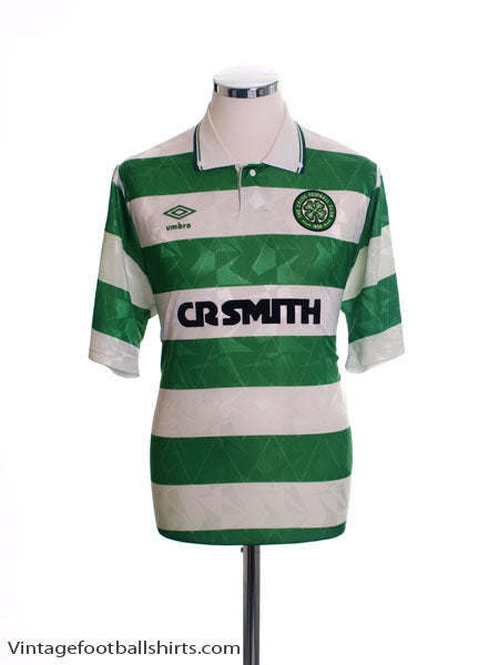 1989-91 Celtic Home Shirt M Football Shirt