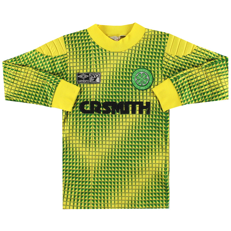 1989-91 Celtic Umbro Goalkeeper Shirt Y Football Shirt