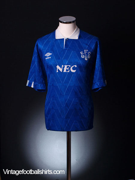1989-91 Everton Home Shirt *As New* L Football Shirt