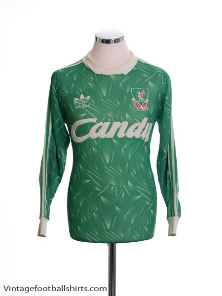 1989-91 Liverpool Goalkeeper Shirt L/S S Football Shirt