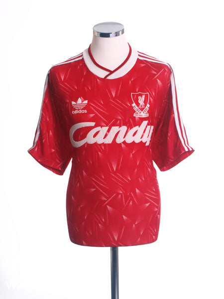 1989-91 Liverpool Home Shirt S Football Shirt