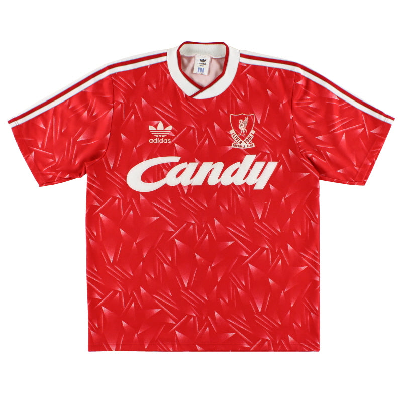 1989-91 Liverpool Home Shirt M Football Shirt