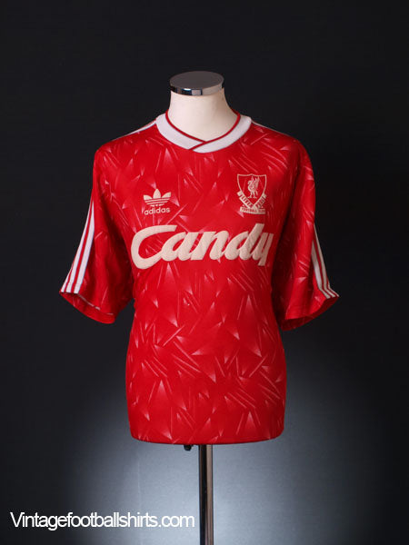 1989-91 Liverpool Home Shirt M Football Shirt