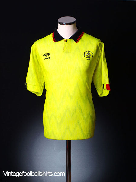 1989-91 Sheffield United Away Shirt L Football Shirt