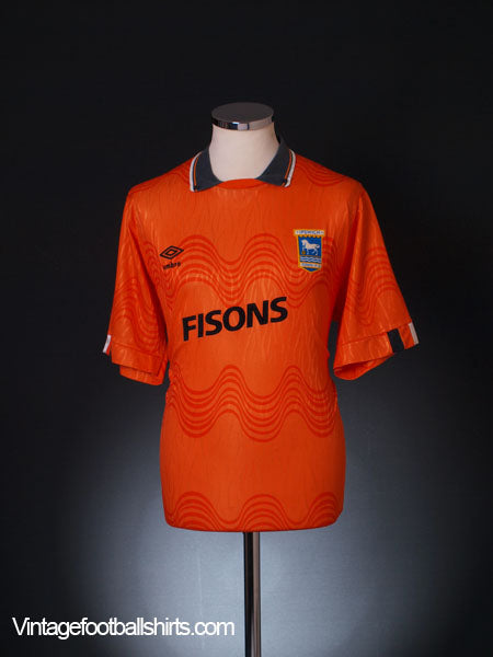 1989-92 Ipswich Away Shirt L Football Shirt