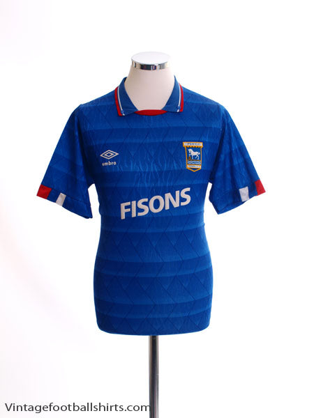 1989-92 Ipswich Home Shirt S Football Shirt