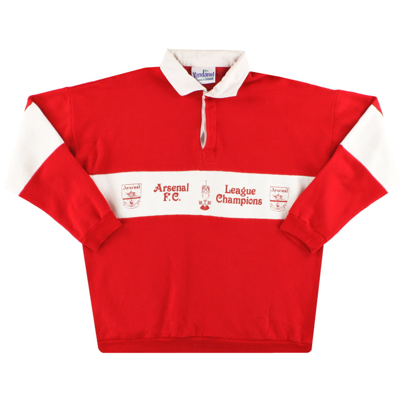 1989 Arsenal Vandanel 'League Champions' Sweatshirt XL Sweatshirt