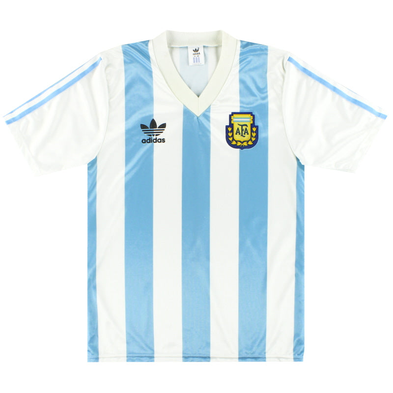 1990-91 Argentina adidas Home Shirt M/L Football Shirt