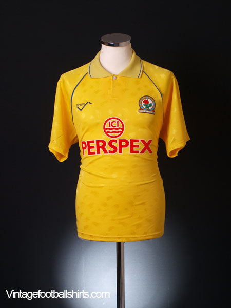 1990-91 Blackburn Away Shirt *Mint* M Football Shirt